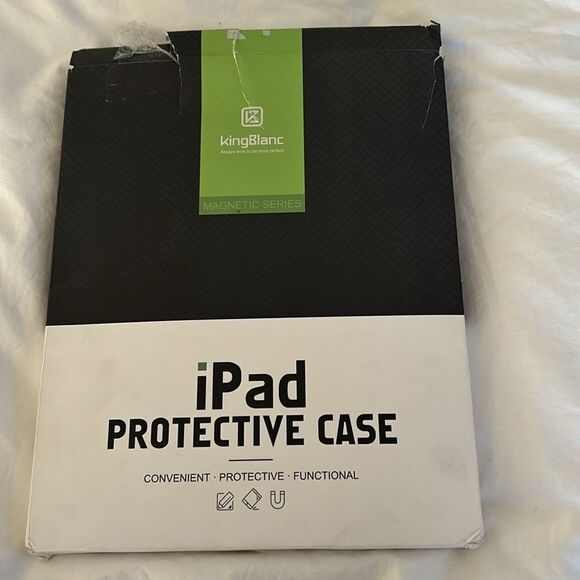 KingBlanc Case for iPad Air 13-inch Case Vegan Leather, Blue, NWT - Picture 10 of 11